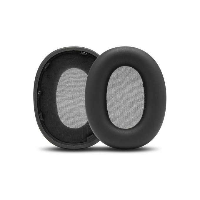 Náhradní Náušníky pro Sony WH-1000XM6, Paměťová pěna + PU kůže, Černé, 1 pár