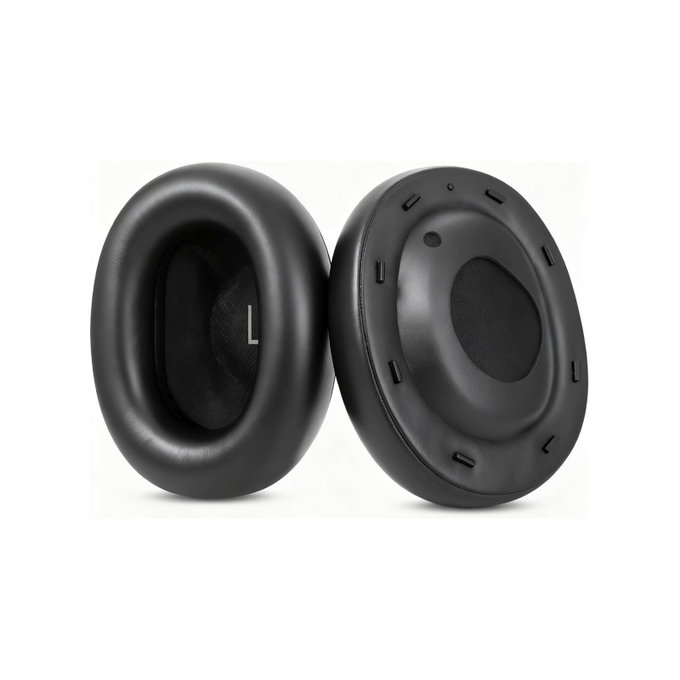 Náhradní Náušníky pro JBL Tour One M3, Paměťová pěna + PU kůže, Černé, 1 pár