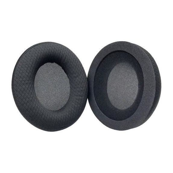 Náhradní Náušníky pro Kingston HyperX Stinger Core, Paměťová pěna + Textil, Černé, 1 pár