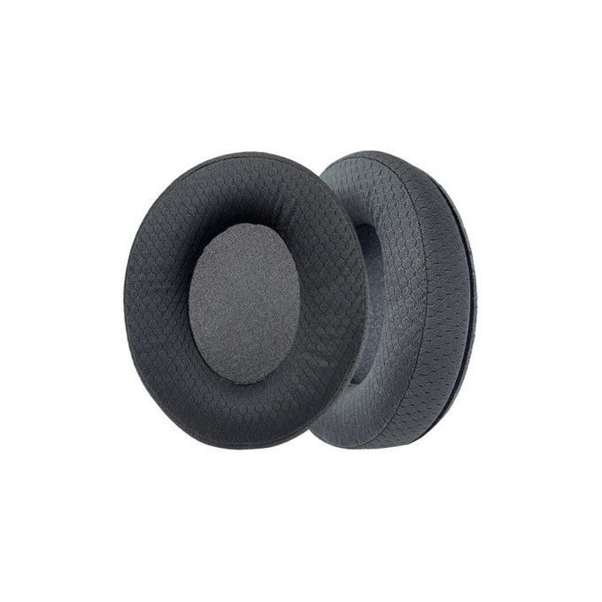 Náhradní Náušníky pro Kingston HyperX Stinger Core, Paměťová pěna + Textil, Černé, 1 pár