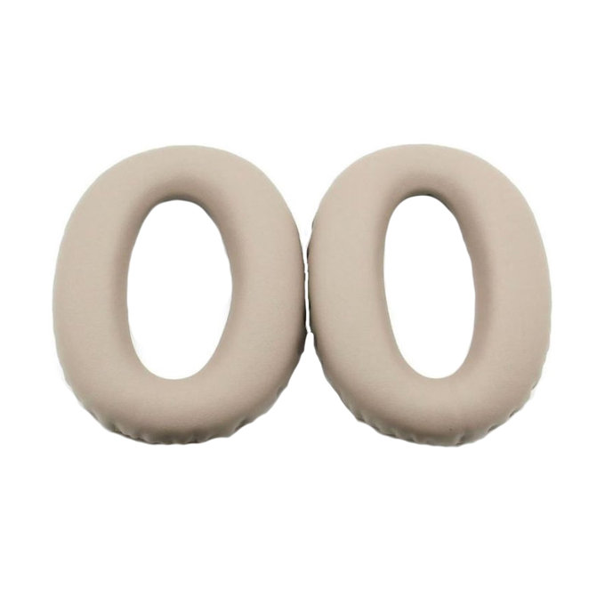 Náhradní Náušníky pro Sony WH-1000XM3, Paměťová pěna + PU kůže, Béžové, 1 pár