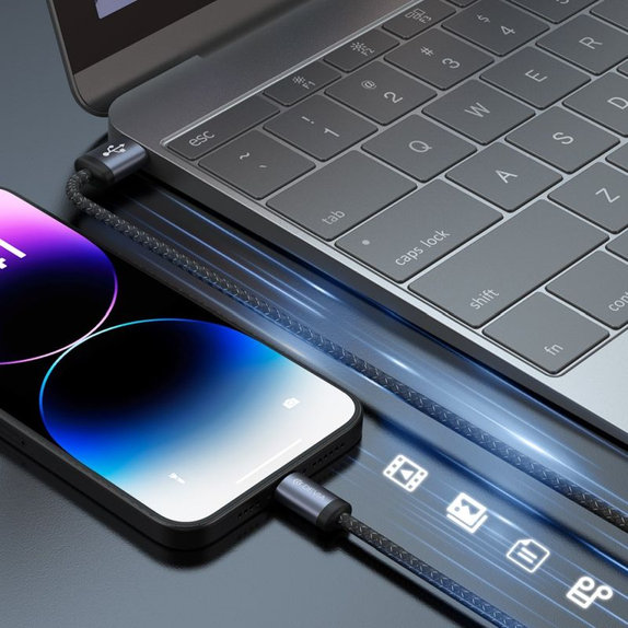 Lightning / USB kabel Gracious, 2,4A, 1m, černá, Devia