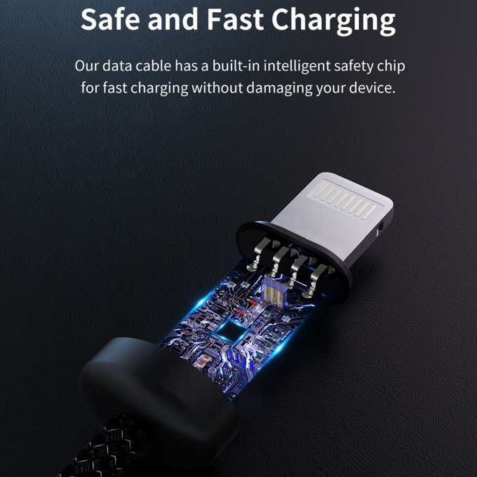 Lightning / USB kabel Gracious, 2,4A, 1m, černá, Devia