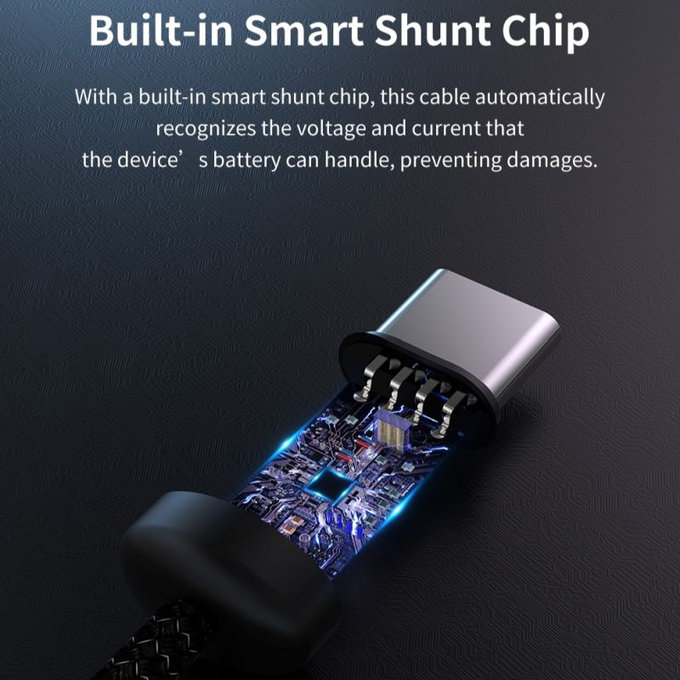 USB-C / USB-C kabel Gracious, PD 60W, 2m, černá, Devia