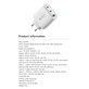 Nabíjecí adaptér Extreme Speed, 2x USB-C + USB-A, PD 65W, bílá, Devia