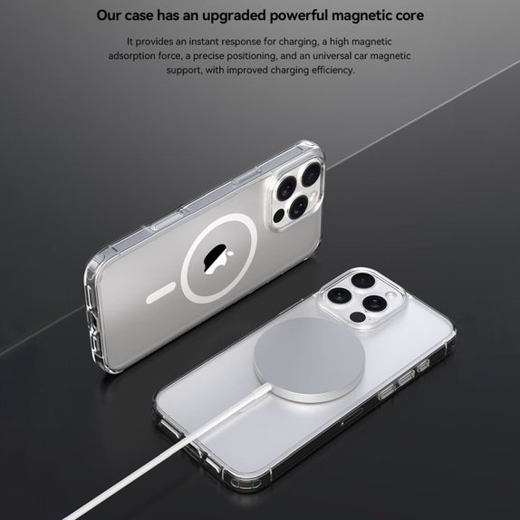 Pouzdro Clear s MagSafe pro iPhone 16 Pro Max, Transparentní, Devia
