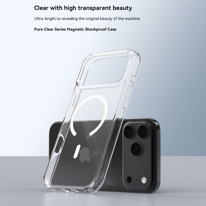 Pouzdro Clear s MagSafe pro iPhone 17 Pro, Transparentní, Devia