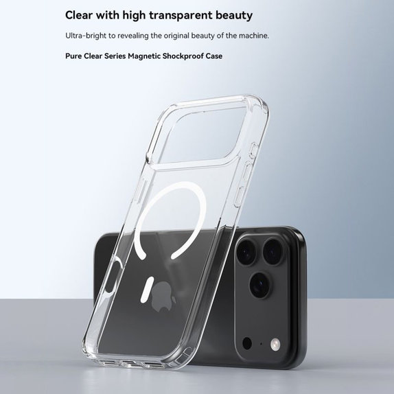 Pouzdro Clear s MagSafe pro iPhone 17 Pro Max, Transparentní, Devia