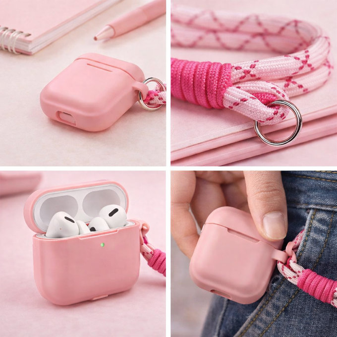 Silikonové pouzdro pro AirPods Pro, Pastel Pink