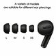 Náhradní silikonové špunty do uší pro Apple AirPods Pro a Pro 2, sada (L, M, S, XS), černé