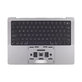 Horní rám klávesnice pro MacBook Pro 14", A2442 (2021), A2779 (2023), s klávesnicí US a baterií, Space Gray, 661-21972, Genuine Apple