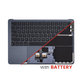 Horní rám klávesnice pro MacBook Air 13", A3113 (2024), s klávesnicí US a baterií, Midnight, 661-40230, Genuine Apple