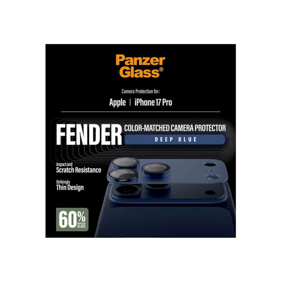 Ochranný kryt objektivu Fender pro iPhone 17 Pro, Modrá, PanzerGlass