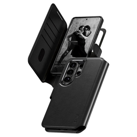 Pouzdro Wallet Tango Two-In-One s QI pro Samsung S26 Ultra, černá, CARE