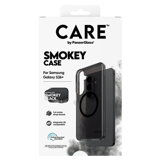 Pouzdro Smokey s černým QI pro Samsung Galaxy S26+, Černá, PanzerGlass