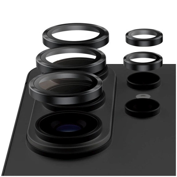 Ochranný kryt objektivu Hoops Ceramic II pro Samsung S26 Ultra, Černá, PanzerGlass