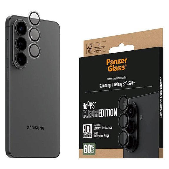 Ochranný kryt objektivu Hoops pro Samsung S26/S26+, Transparentní, PanzerGlass