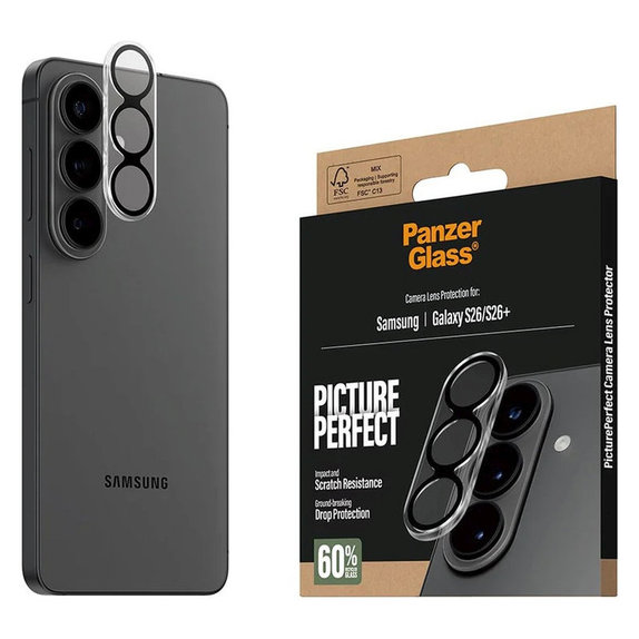 Ochranný kryt objektivu PicturePerfect pro Samsung S26/S26+, Černá, PanzerGlass