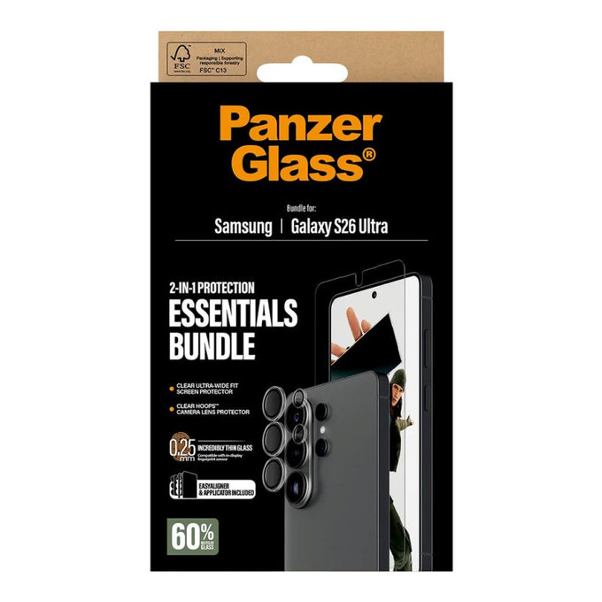 Bundle Essentials 2v1 pro Samsung S26 Ultra, PanzerGlass