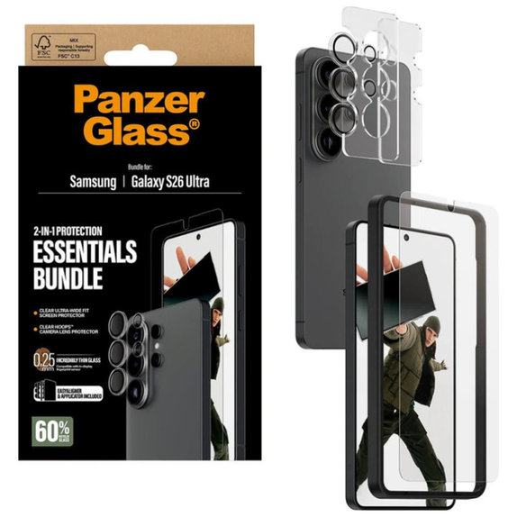 Bundle Essentials 2v1 pro Samsung S26 Ultra, PanzerGlass