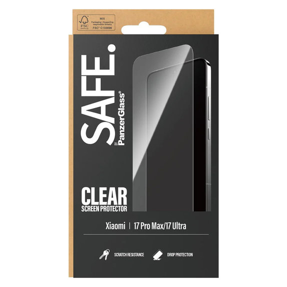 Tvrzené sklo UWF pro Xiaomi 17 Ultra, Černá, SAFE by PanzerGlass