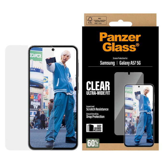 PanzerGlass - Tvrzené sklo UWF s aplikátorem pro Samsung Galaxy A57, čiré