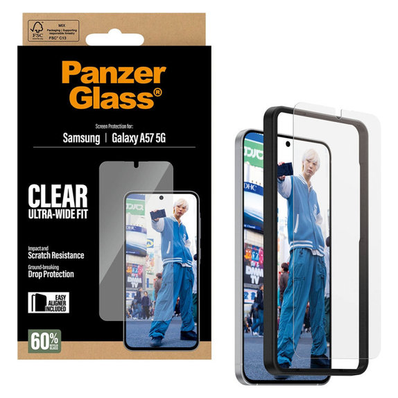 PanzerGlass - Tvrzené sklo UWF s aplikátorem pro Samsung Galaxy A57, čiré