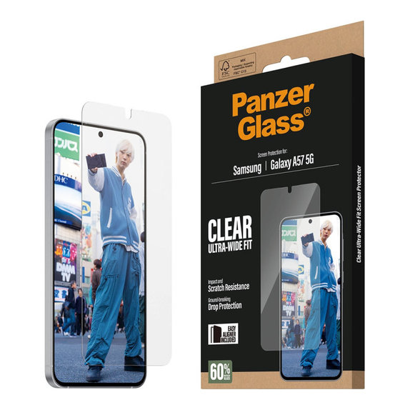 PanzerGlass - Tvrzené sklo UWF s aplikátorem pro Samsung Galaxy A57, čiré