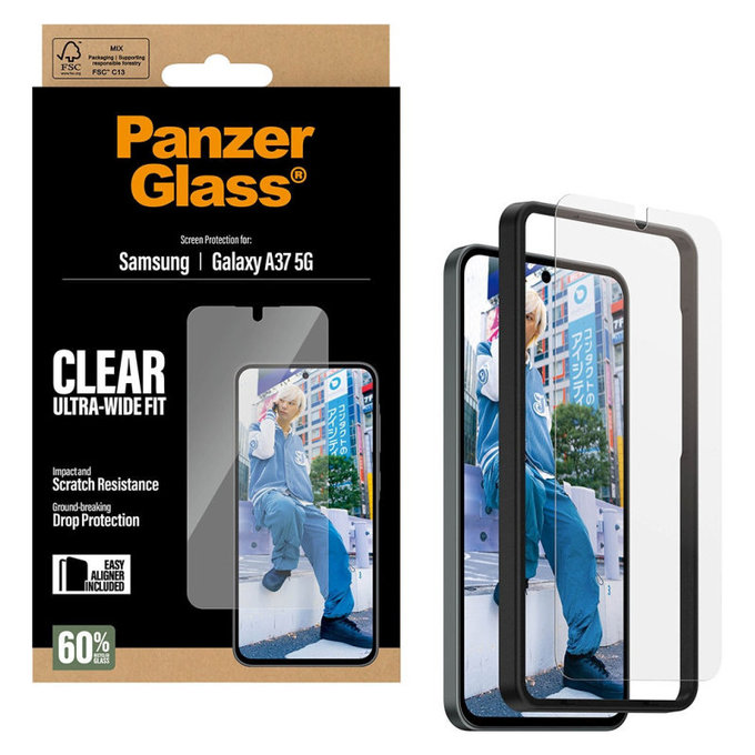 PanzerGlass - Tvrzené sklo UWF s aplikátorem pro Samsung Galaxy A37, čiré