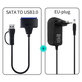 USB 3.0 / USB-C na SATA adaptér pro 2.5" a 3.5" HDD/SSD, s napájecím zdrojem