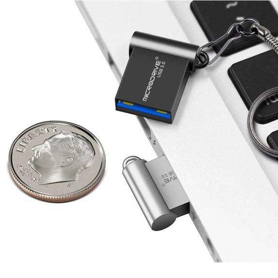 Kovový USB flash disk 64 GB, USB 3.0, stříbrný
