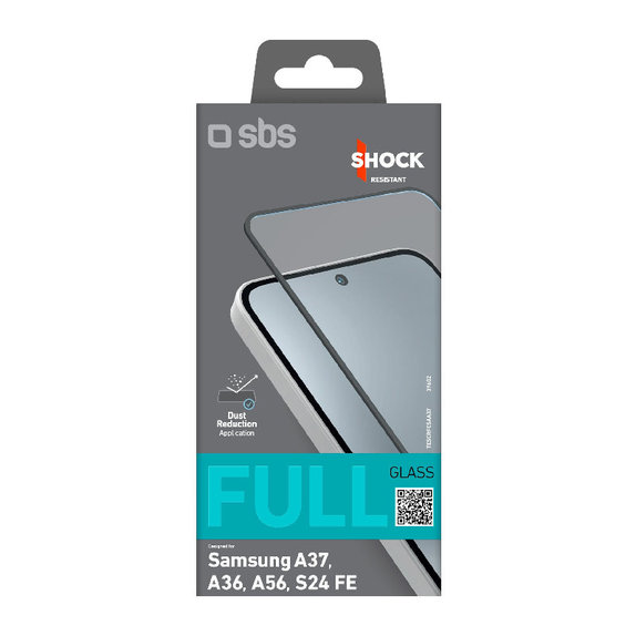 SBS - Tvrzené sklo Full Cover pro Samsung Galaxy A37, A36, A56, S24 FE, černá