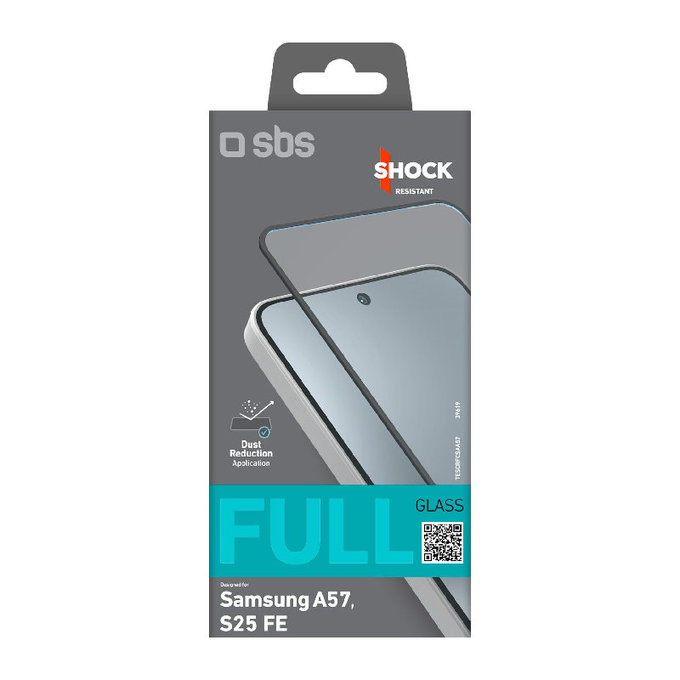 SBS - Tvrzené sklo Full Cover pro Samsung Galaxy A57, černá