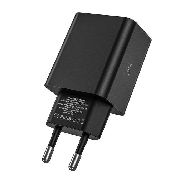 Síťová nabíječka C35W 2-PORT PD 35W, bílá, Tech-Protect