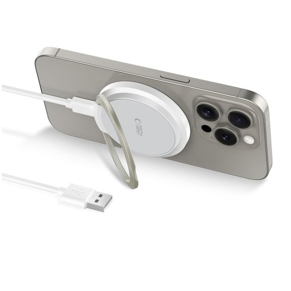 Bezdrátová nabíječka QI15W-A33 Magnetic MagSafe, bílá, Tech-Protect