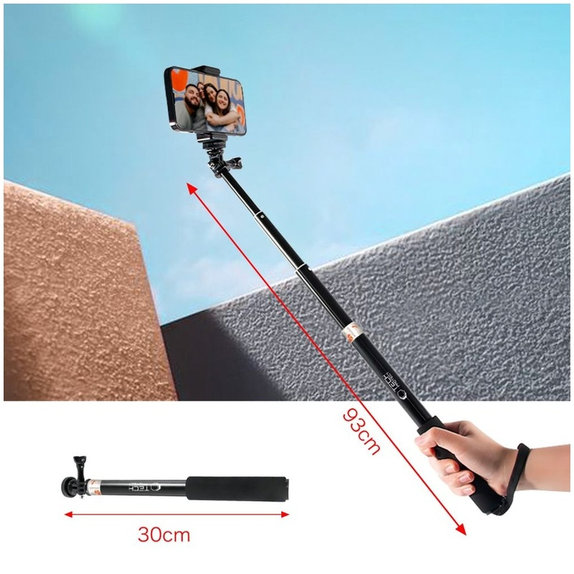 Selfie tyč SE stativem GA100 pro GoPro / DJI / INSTA360, černá, Tech-Protect