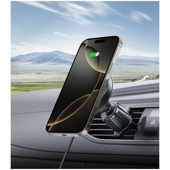 Držák do auta MM15W-V4 Magnetic MagSafe Dashboard & Vent 15W, černá, Tech-Protect