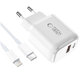 Síťová nabíječka NCA30 2-PORT PD 30W / QC3.0 + Lightning Cable, bílá, Tech-Protect