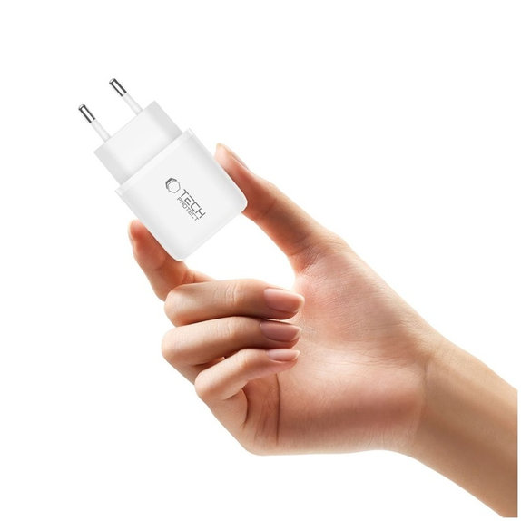 Síťová nabíječka NCA30 2-PORT PD 30W / QC3.0 + Lightning Cable, bílá, Tech-Protect