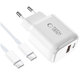 Síťová nabíječka NCA20 2-PORT PD 20W / QC3.0 + USB-C Cable, bílá, Tech-Protect