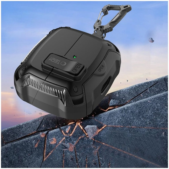 Pouzdro na sluchátka Carbonox MagSafe pro Samsung Buds 3 / 3 FE / 3 Pro, černá, Tech-Protect