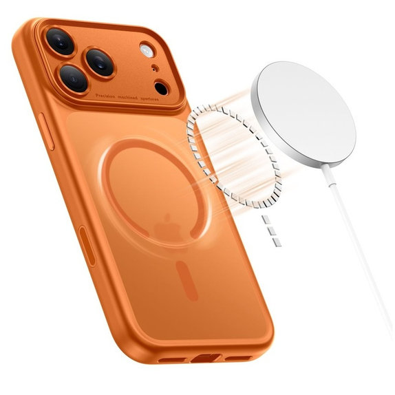 Pouzdro MagPeak MagSafe CC pro iPhone 17 Pro, Matte Cosmic Orange, Tech-Protect