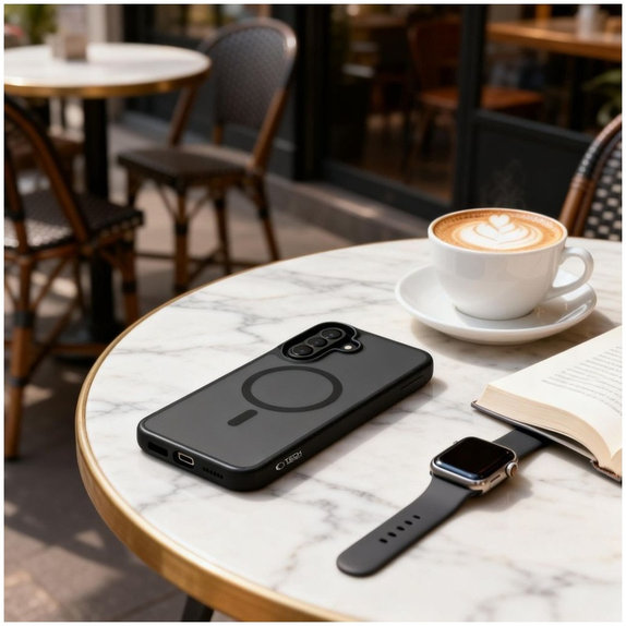 Ochranné pouzdro MagMat MagSafe pro Samsung A57 5G, Matte Black, Tech-Protect