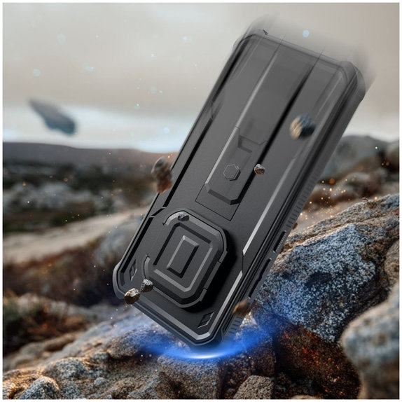Pouzdro Kevlar Cam+ se 2 předními rámečky pro Xiaomi Redmi Note 15 Pro 5G, černé, Tech-Protect