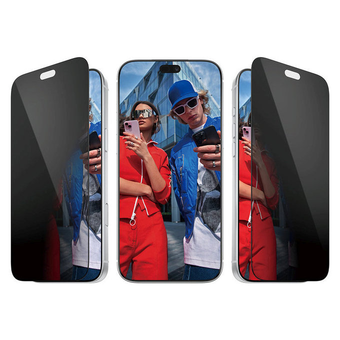 Tvrzené sklo UWF 2-Way Privacy s aplikátorem pro iPhone 18 Pro Max, Černá, PanzerGlass