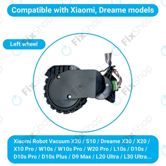 Xiaomi Robot Vacuum X20, S10, Dreame X30, X20, X10 Pro - Kolo s Motorem (Pravé) (Černé)