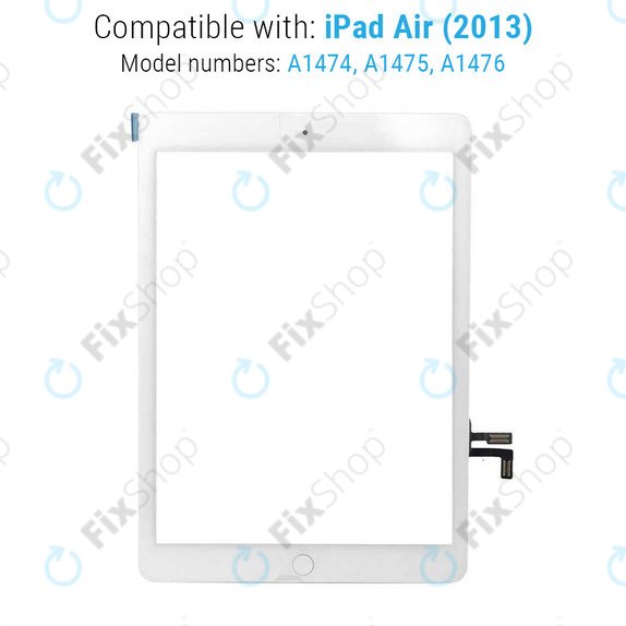 Dotykové sklo s tlačítkem domů pro iPad Air, iPad (5th Gen 2017), White