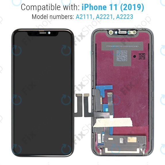 Displej pro iPhone 11, Dotykové sklo s rámem, Refurbished