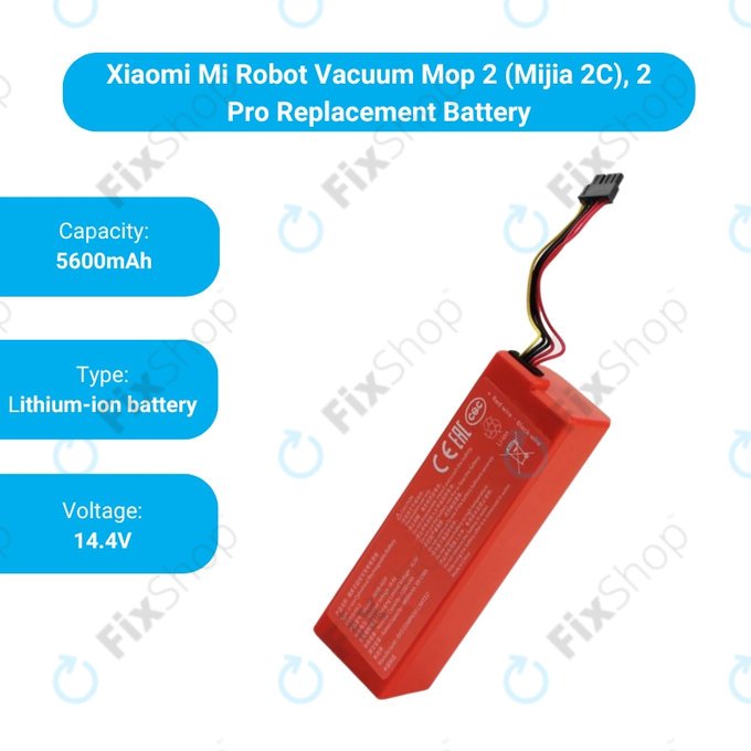 Baterie pro Xiaomi Mi Robot Vacuum Mop 2 (Mijia 2C), 2 Pro, P1904-4S2P-MM, Li-Ion, 14.4V 6500mAh