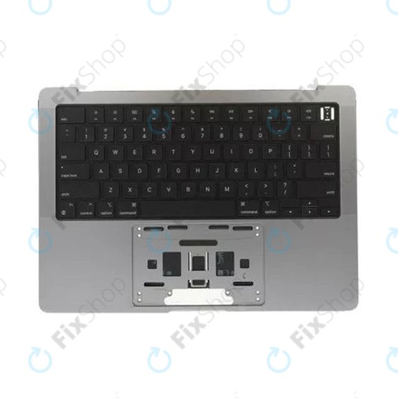Horní rám klávesnice pro MacBook Pro 14", A2442 (2021), A2779 (2023), s klávesnicí US a baterií, Space Gray, 661-32210, Genuine Apple